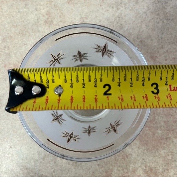 Vintage MCM Dominion Atomic Starburst Frosted Tumbler Glasses Set of 4 - Picture 9 of 10